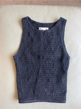 Hollister Black Smocked Tank Top